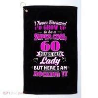 60 Year Old Lady Funny 60th Birthday Rockin' Since Golf Towel thumb 0