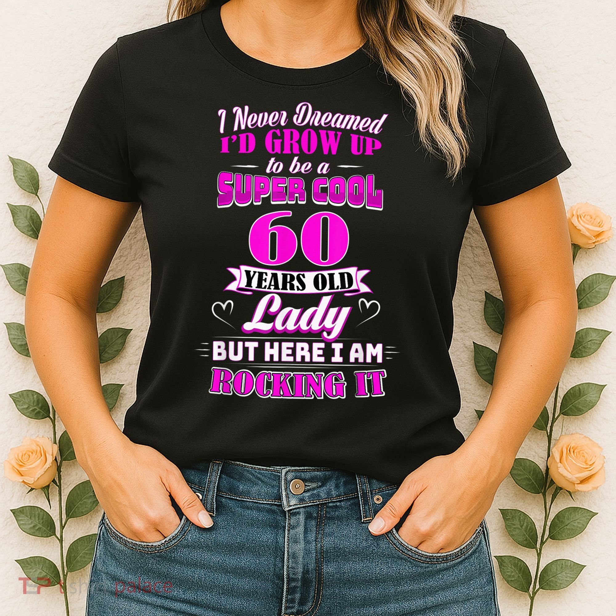 60 Year Old Lady Funny 60th Birthday Rockin' Since Women's T-Shirt