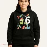 6 Year Old Roar Im 6 6th Birthday Boy T Rex Dinosaur Hoodie thumb 5