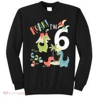 6 Year Old Roar Im 6 6th Birthday Boy T Rex Dinosaur Sweatshirt thumb 0