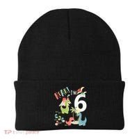 6 Year Old Roar Im 6 6th Birthday Boy T Rex Dinosaur Beanie thumb 0