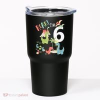 6 Year Old Roar Im 6 6th Birthday Boy T Rex Dinosaur Tumbler thumb 0
