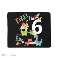 6 Year Old Roar Im 6 6th Birthday Boy T Rex Dinosaur Mousepad thumb 0