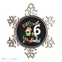 6 Year Old Roar Im 6 6th Birthday Boy T Rex Dinosaur Ornament thumb 0