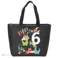 6 Year Old Roar Im 6 6th Birthday Boy T Rex Dinosaur Tote Bag thumb 0