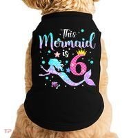 6 Year Old This Mermaid Is 6th Birthday Daughter Doggie Tank thumb 0