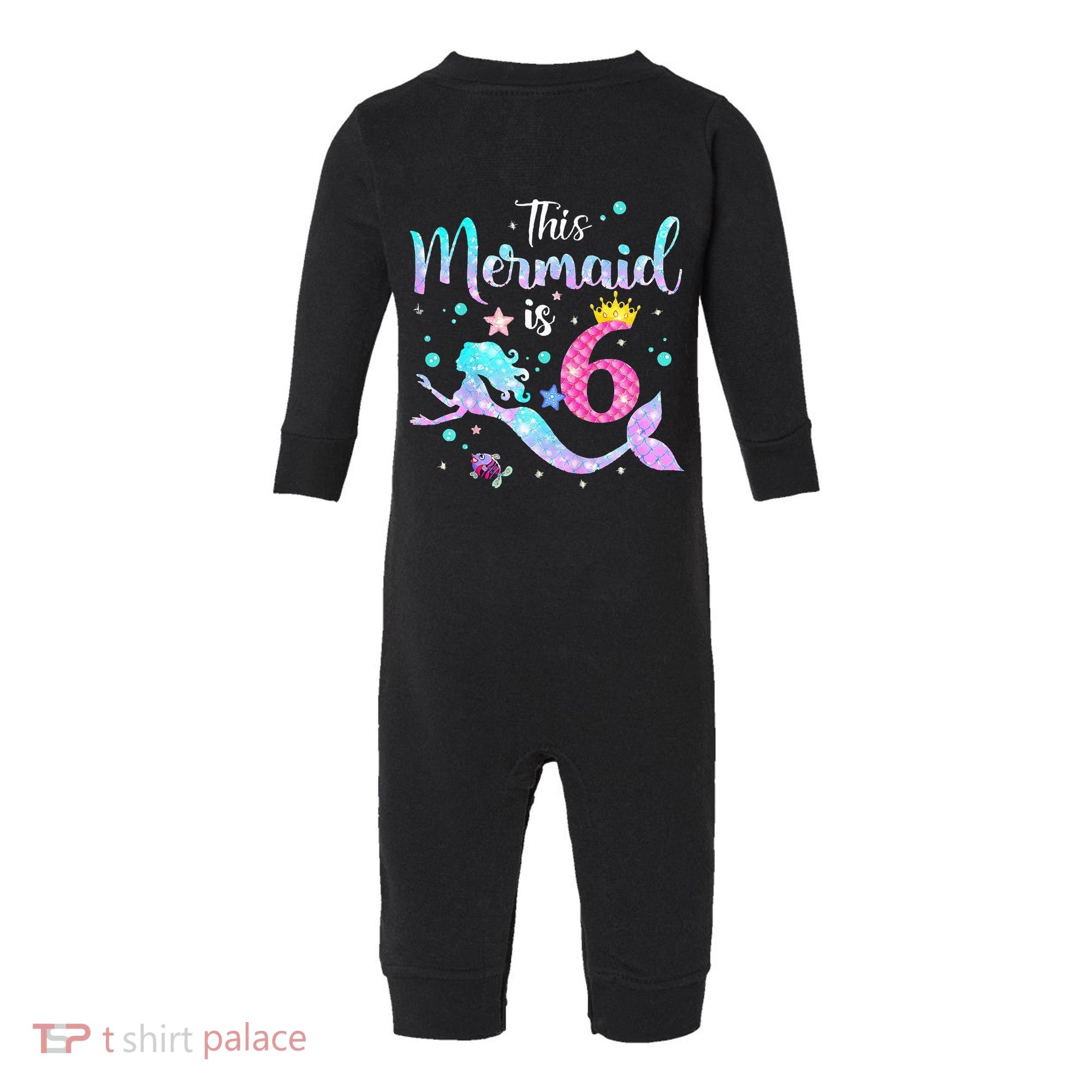 6 Year Old This Mermaid Is 6th Birthday Daughter Infant Fleece One Piece