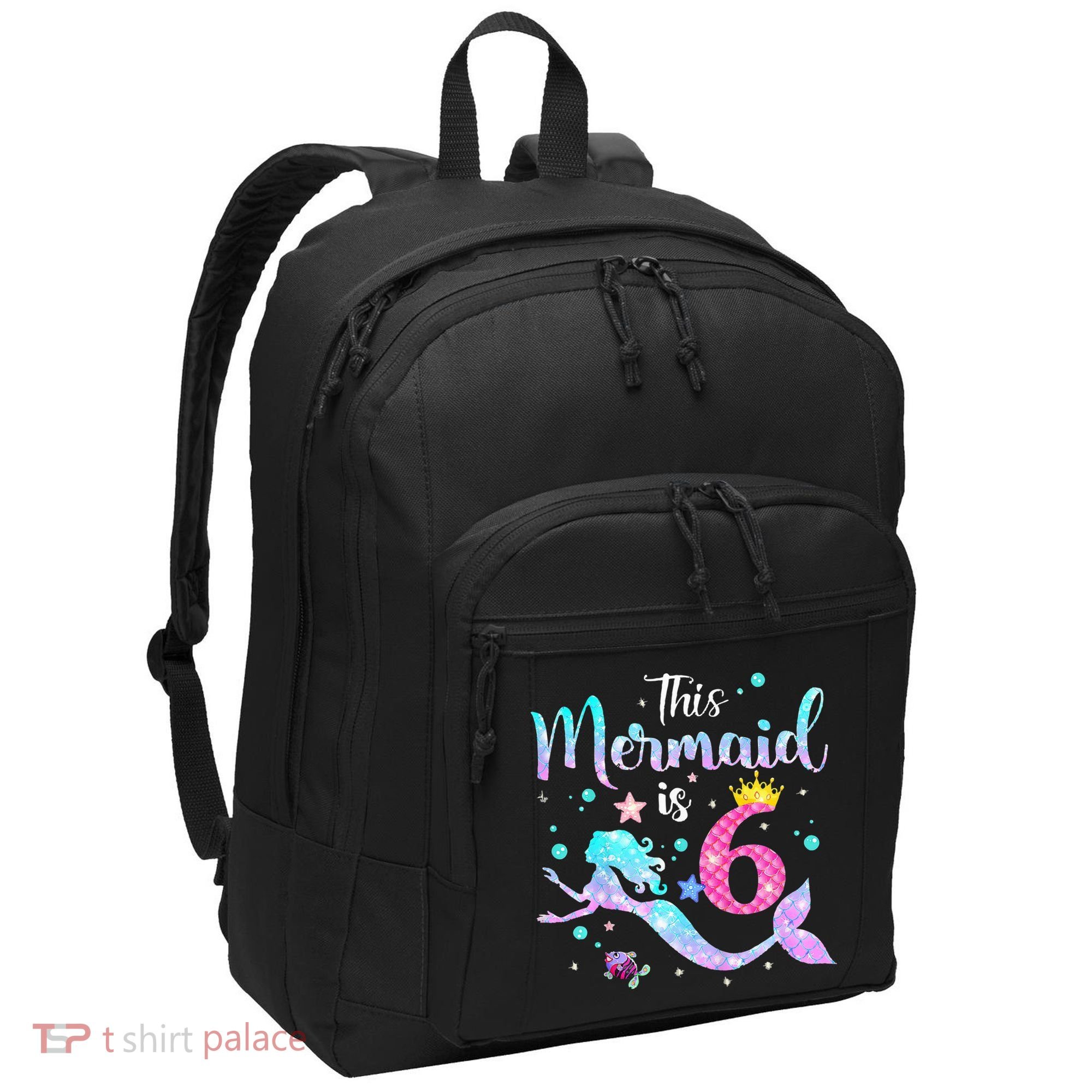 6 Year Old This Mermaid Is 6th Birthday Daughter Port Authority Basic Backpack