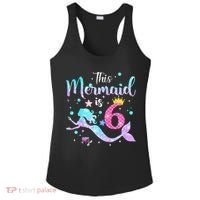 6 Year Old This Mermaid Is 6th Birthday Daughter Ladies PosiCharge Competitor Racerback Tank thumb 0