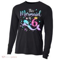 6 Year Old This Mermaid Is 6th Birthday Daughter Cooling Performance Long Sleeve Crew thumb 0