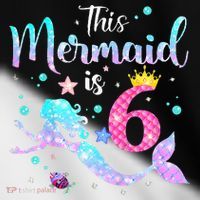 6 Year Old This Mermaid Is 6th Birthday Daughter Toddler Fine Jersey T-Shirt thumb 2