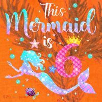 6 Year Old This Mermaid Is 6th Birthday Daughter Kati Licensed 12" Camo Cuffed Beanie thumb 2