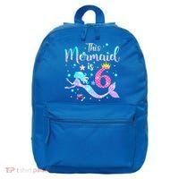 6 Year Old This Mermaid Is 6th Birthday Daughter 16 in Basic Backpack thumb 0