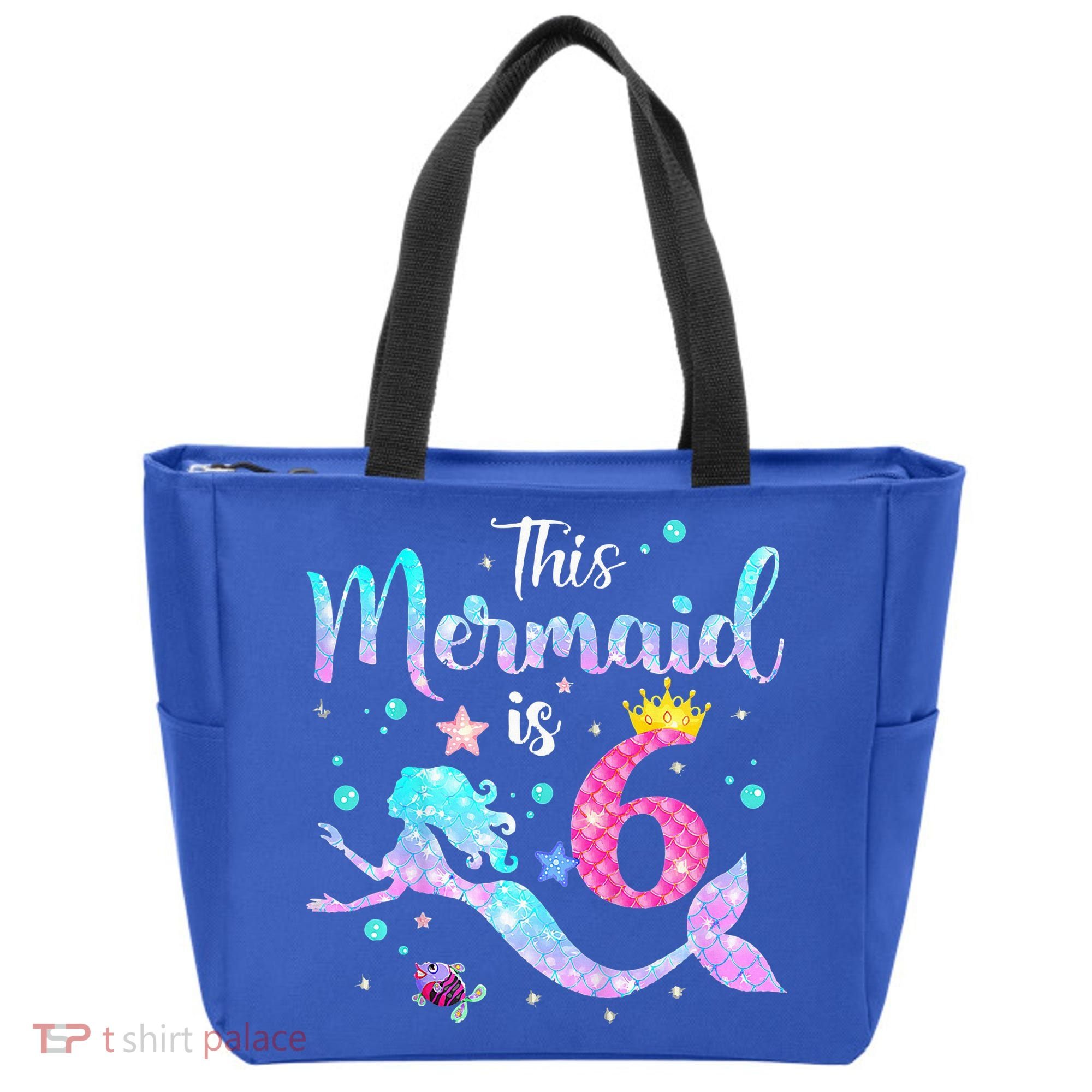6 Year Old This Mermaid Is 6th Birthday Daughter Tote Bag