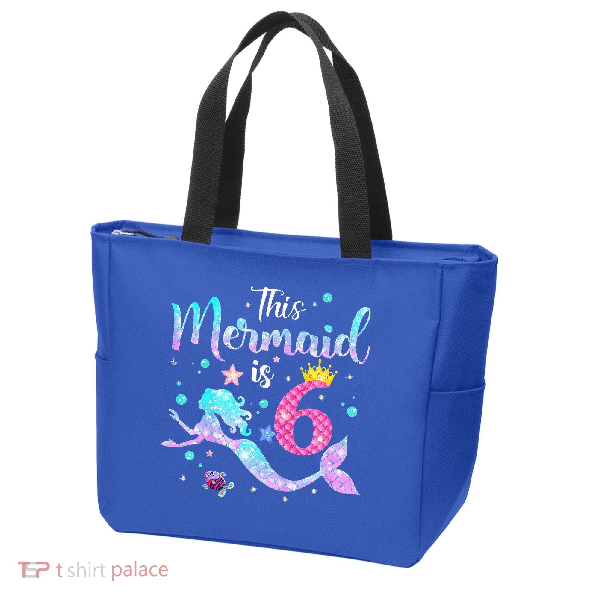 6 Year Old This Mermaid Is 6th Birthday Daughter Tote Bag