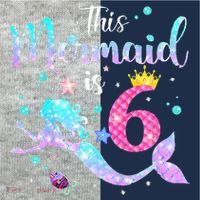6 Year Old This Mermaid Is 6th Birthday Daughter Kids Colorblock Raglan Jersey thumb 2