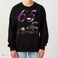 65 Year Old Shirt Awesome Floral 1958 65th Birthday Gift Women's Sweatshirt thumb 0