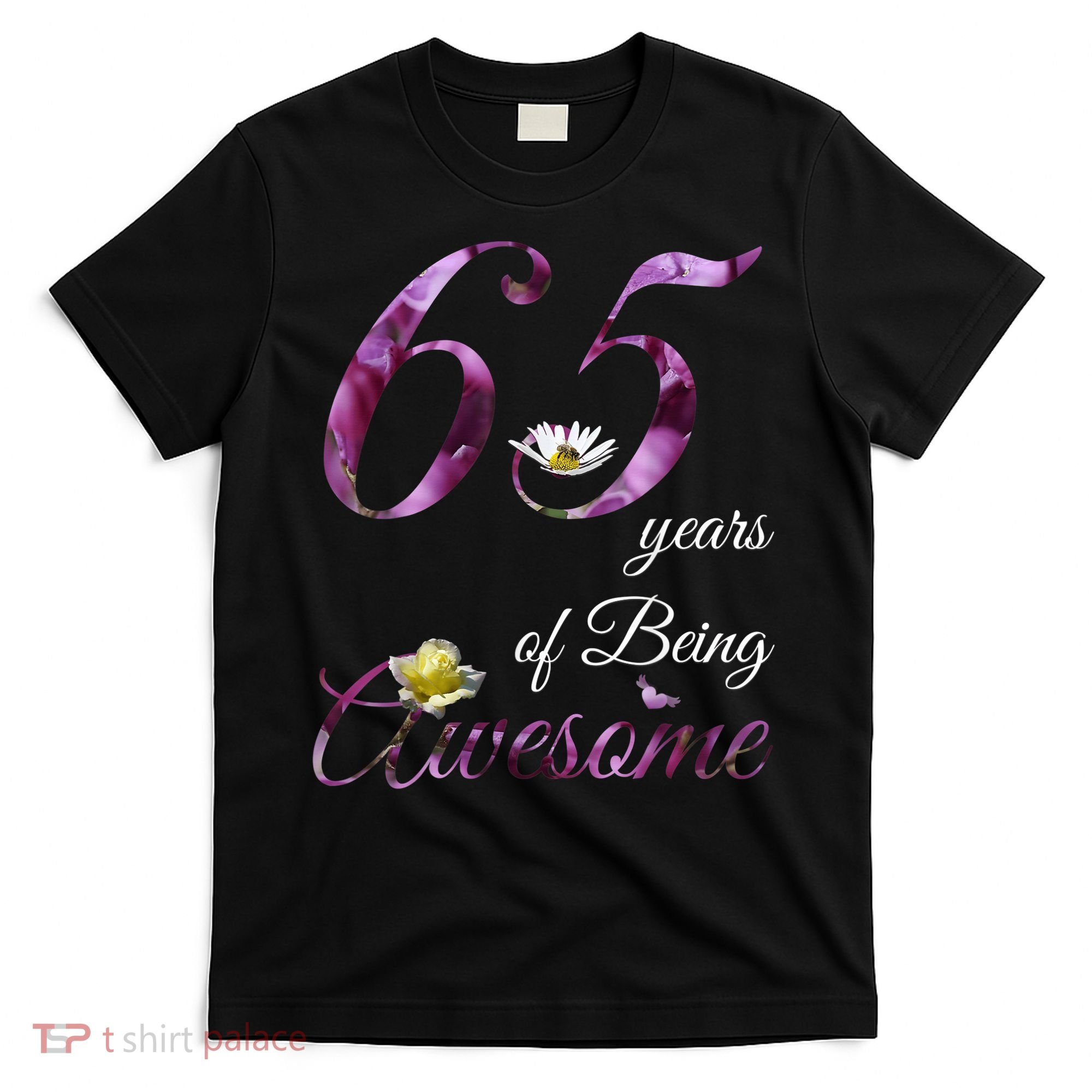 65 Year Old Shirt Awesome Floral 1958 65th Birthday Gift T-Shirt