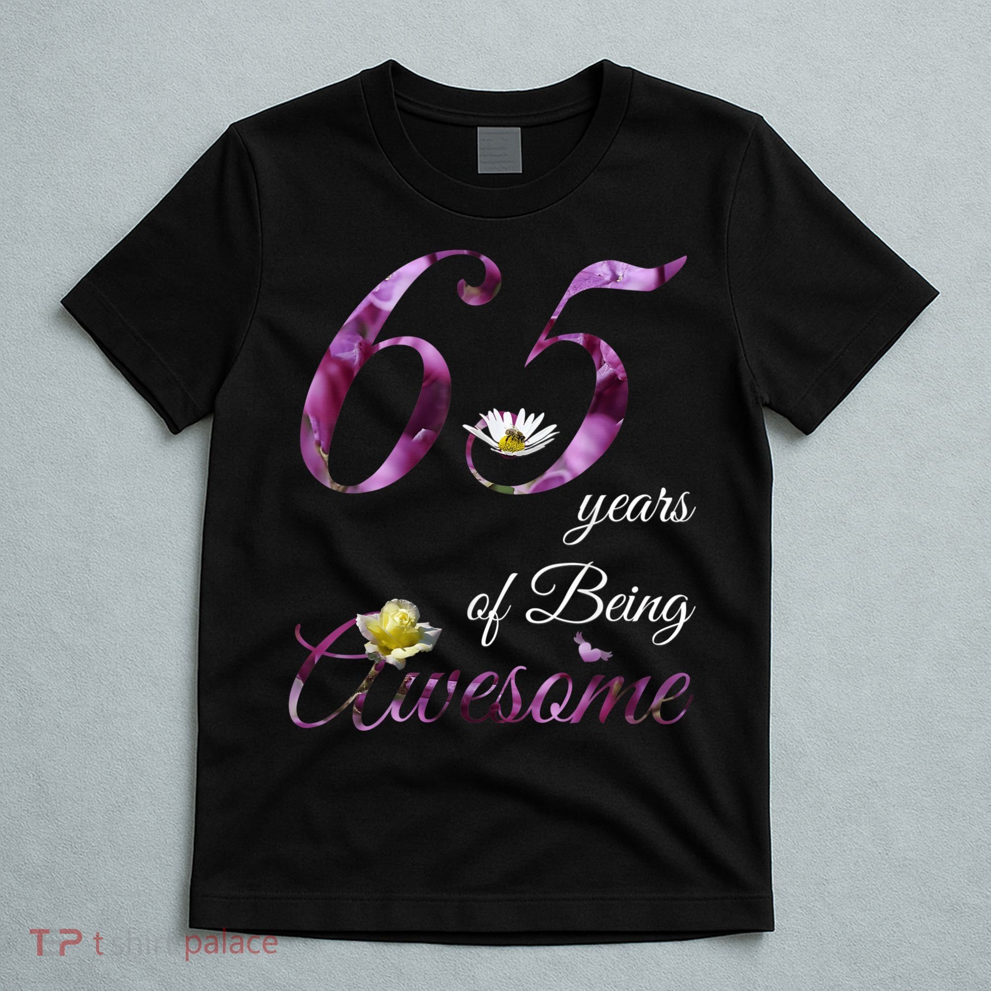 65 Year Old Shirt Awesome Floral 1958 65th Birthday Gift T-Shirt