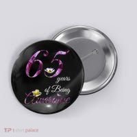 65 Year Old Shirt Awesome Floral 1958 65th Birthday Gift Button thumb 0