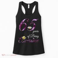 65 Year Old Shirt Awesome Floral 1958 65th Birthday Gift Women's Tank Top thumb 0