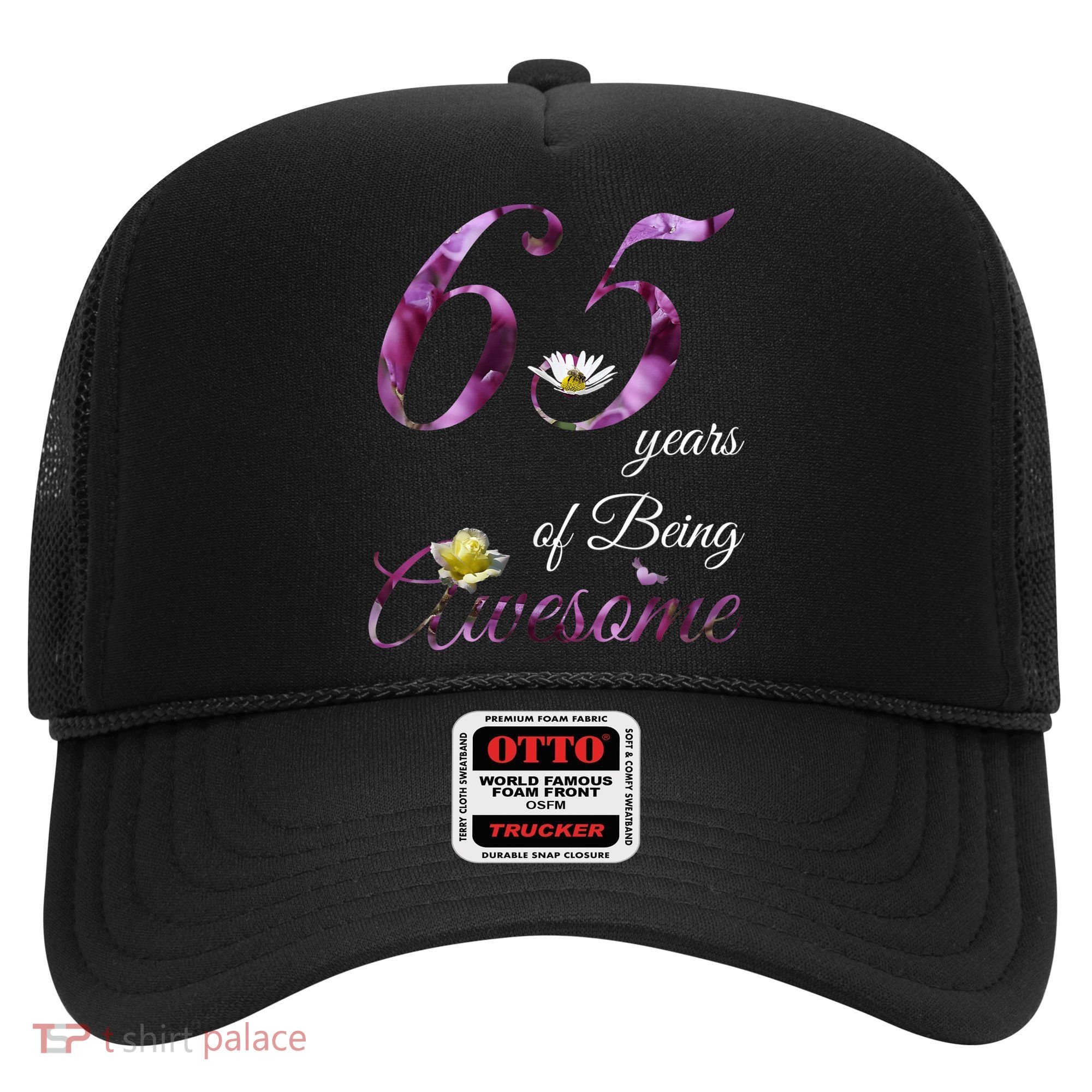 65 Year Old Shirt Awesome Floral 1958 65th Birthday Gift Hat