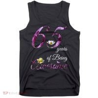 65 Year Old Shirt Awesome Floral 1958 65th Birthday Gift Tank Top thumb 0