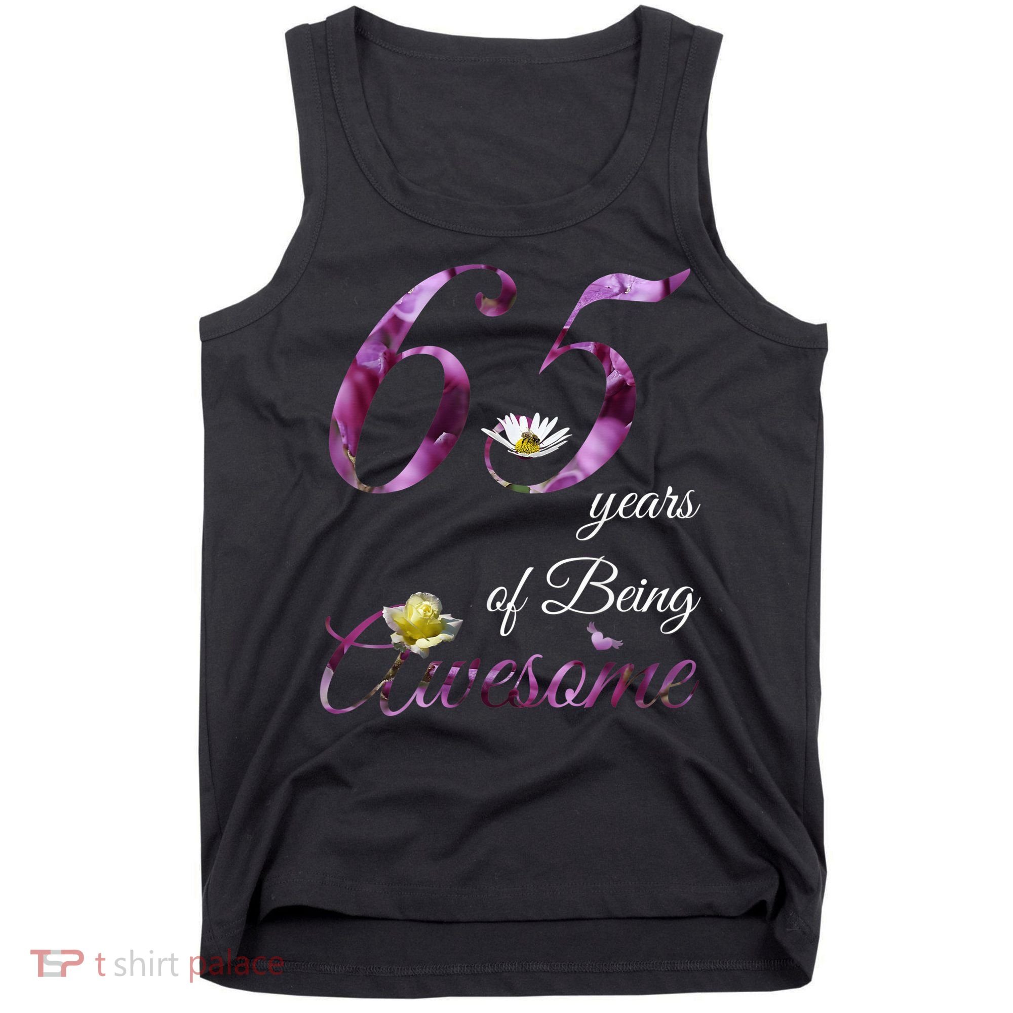 65 Year Old Shirt Awesome Floral 1958 65th Birthday Gift Tank Top