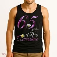 65 Year Old Shirt Awesome Floral 1958 65th Birthday Gift Tank Top thumb 3
