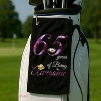 65 Year Old Shirt Awesome Floral 1958 65th Birthday Gift Golf Towel thumb 2