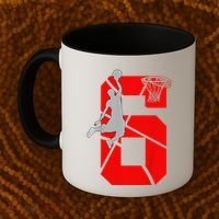 6 Year Old 6th Basketball Birthday Partytheme Coffee Mug thumb 2