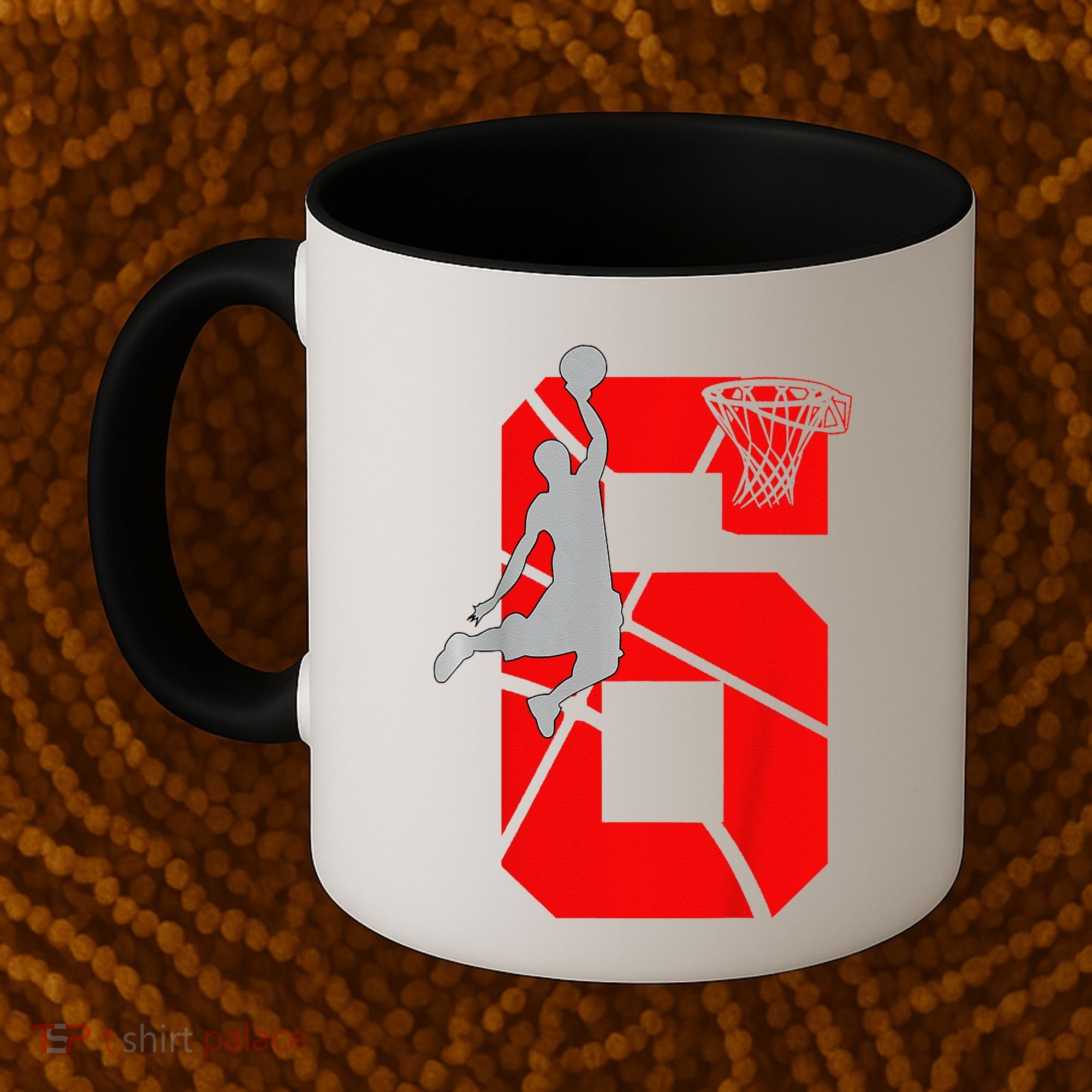 6 Year Old 6th Basketball Birthday Partytheme Coffee Mug