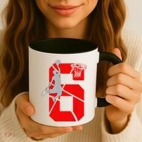 6 Year Old 6th Basketball Birthday Partytheme Coffee Mug thumb 3