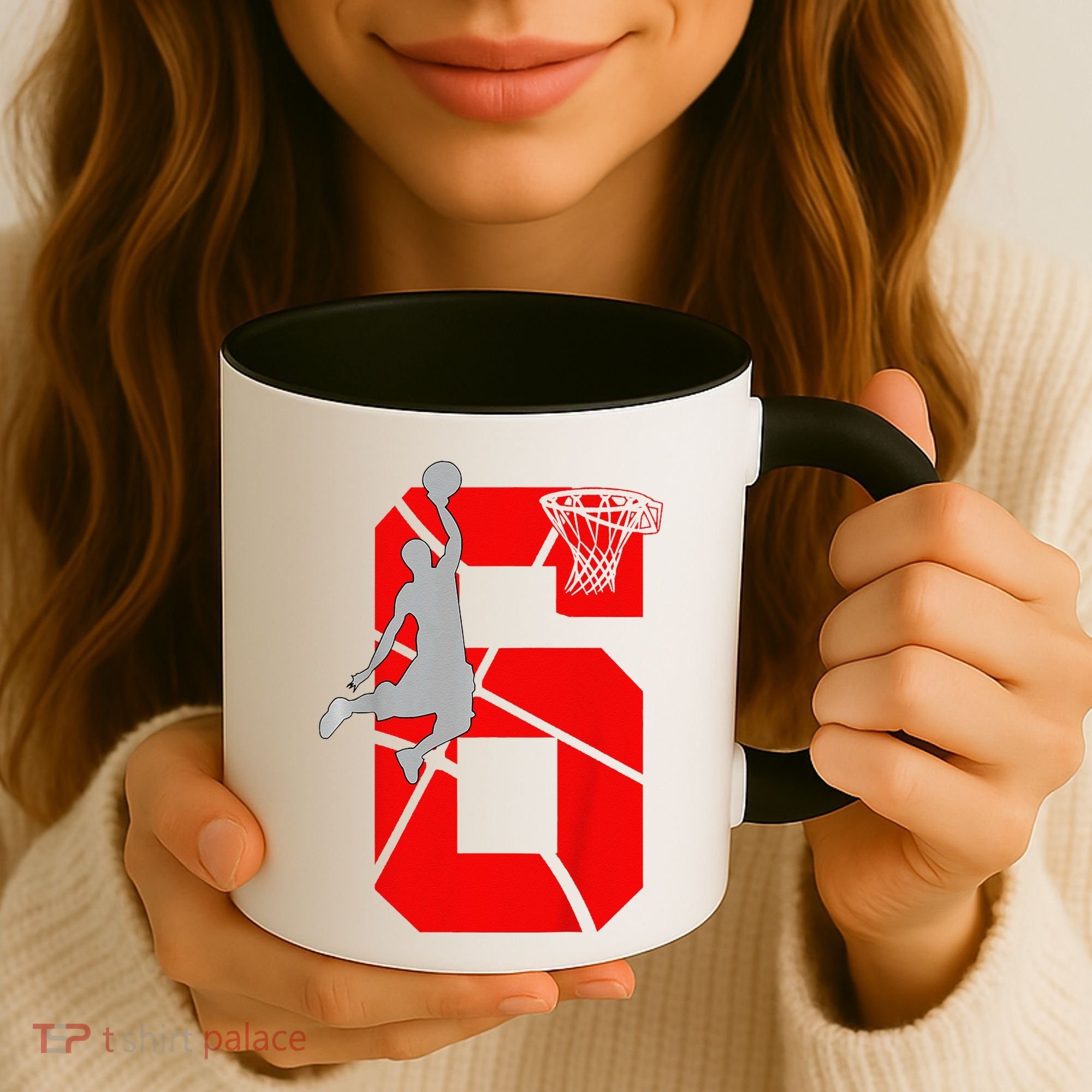 6 Year Old 6th Basketball Birthday Partytheme Coffee Mug