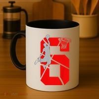 6 Year Old 6th Basketball Birthday Partytheme Coffee Mug thumb 4