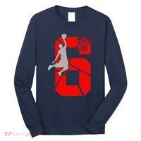 6 Year Old 6th Basketball Birthday Partytheme Long Sleeve Shirt thumb 0