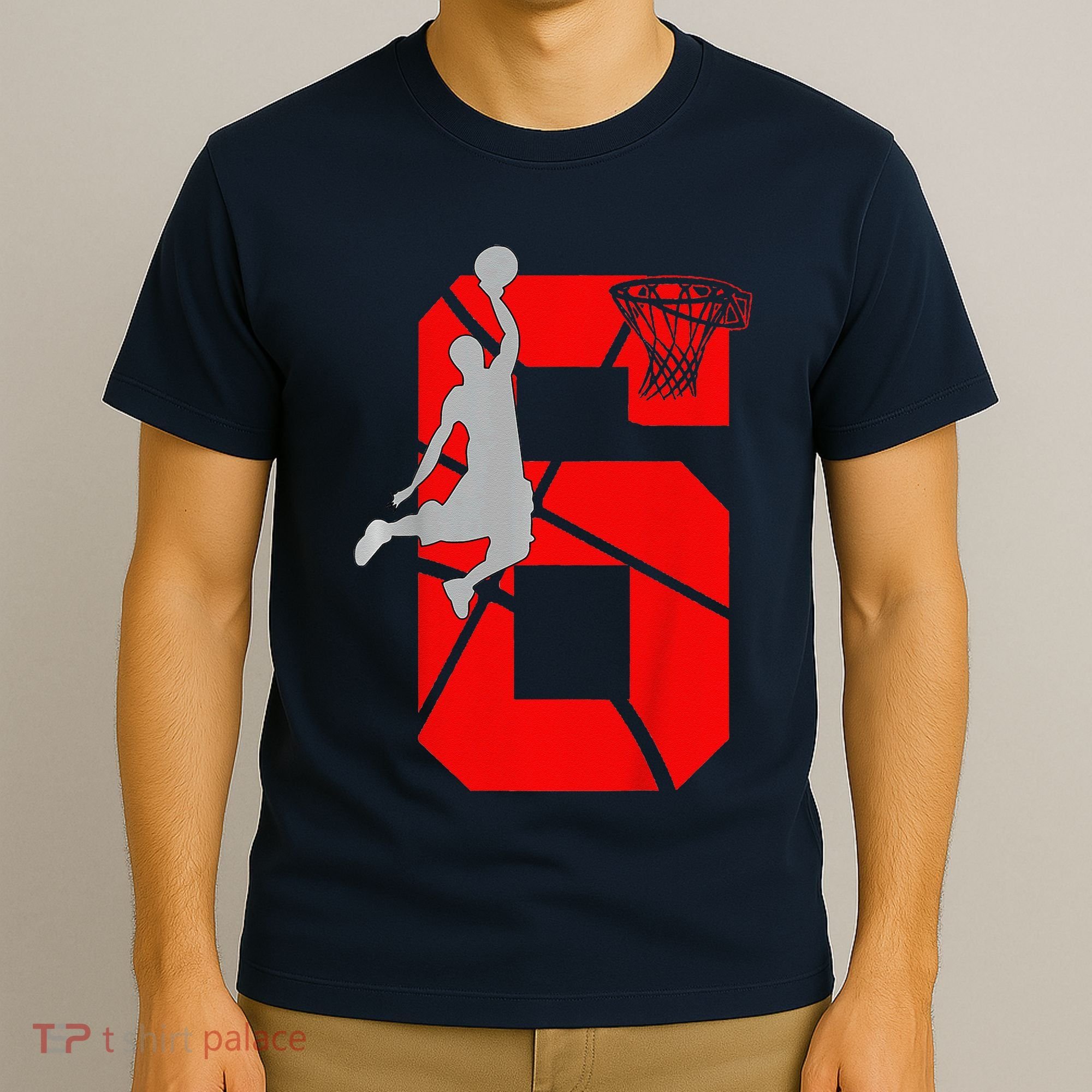 6 Year Old 6th Basketball Birthday Partytheme T-Shirt