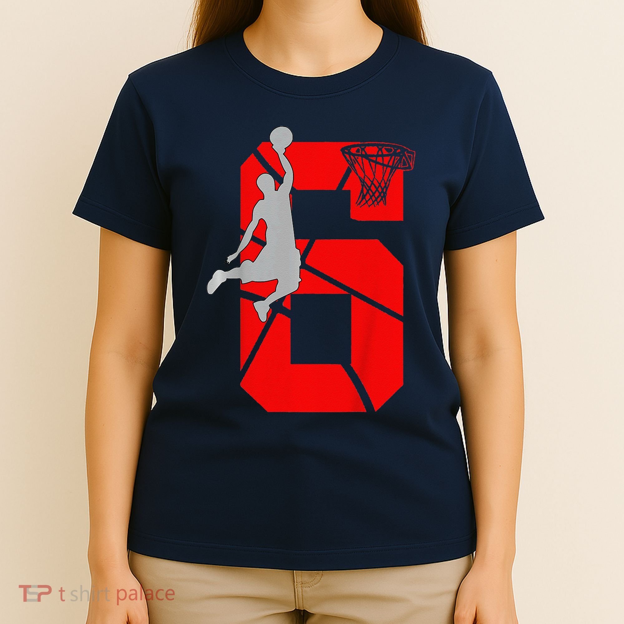 6 Year Old 6th Basketball Birthday Partytheme T-Shirt
