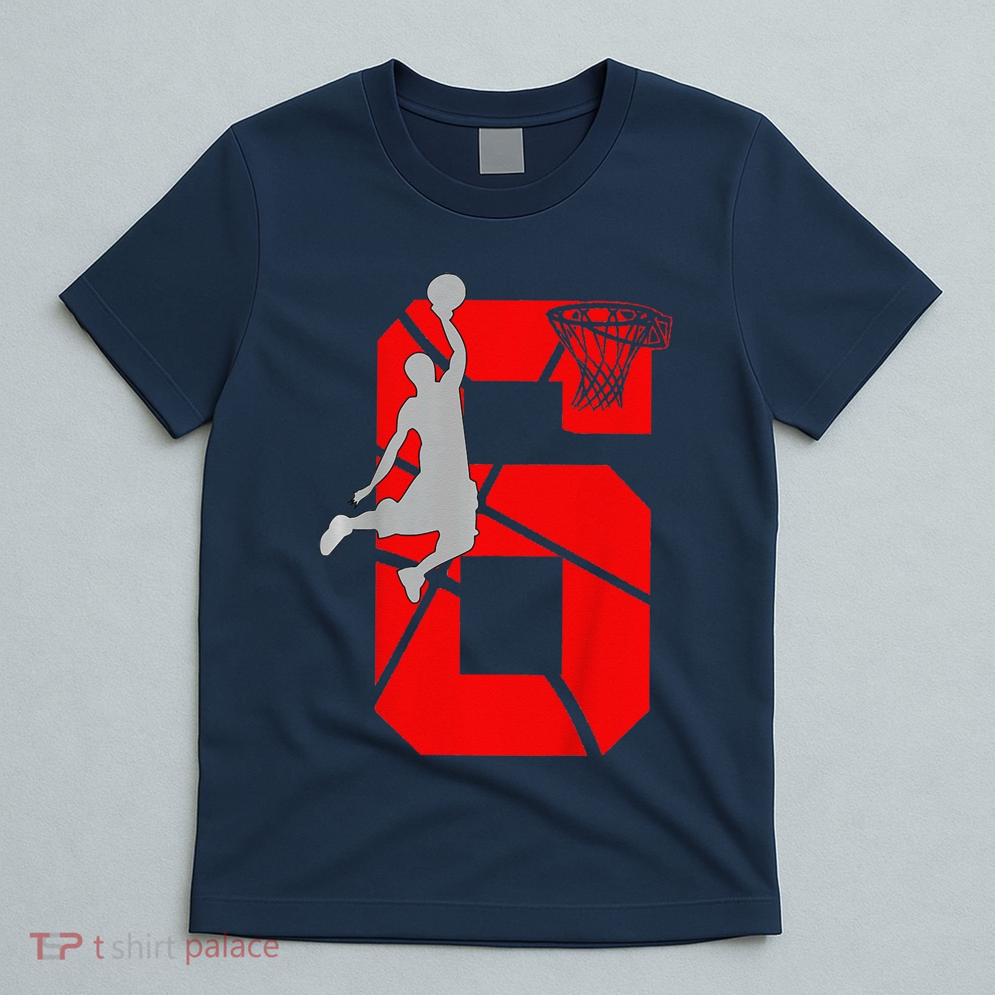 6 Year Old 6th Basketball Birthday Partytheme T-Shirt