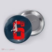 6 Year Old 6th Basketball Birthday Partytheme Button thumb 0