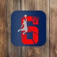 6 Year Old 6th Basketball Birthday Partytheme Coaster thumb 0