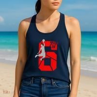 6 Year Old 6th Basketball Birthday Partytheme Women's Tank Top thumb 2