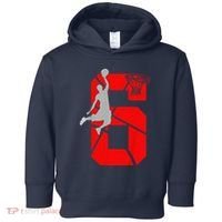 6 Year Old 6th Basketball Birthday Partytheme Toddler Hoodie thumb 0