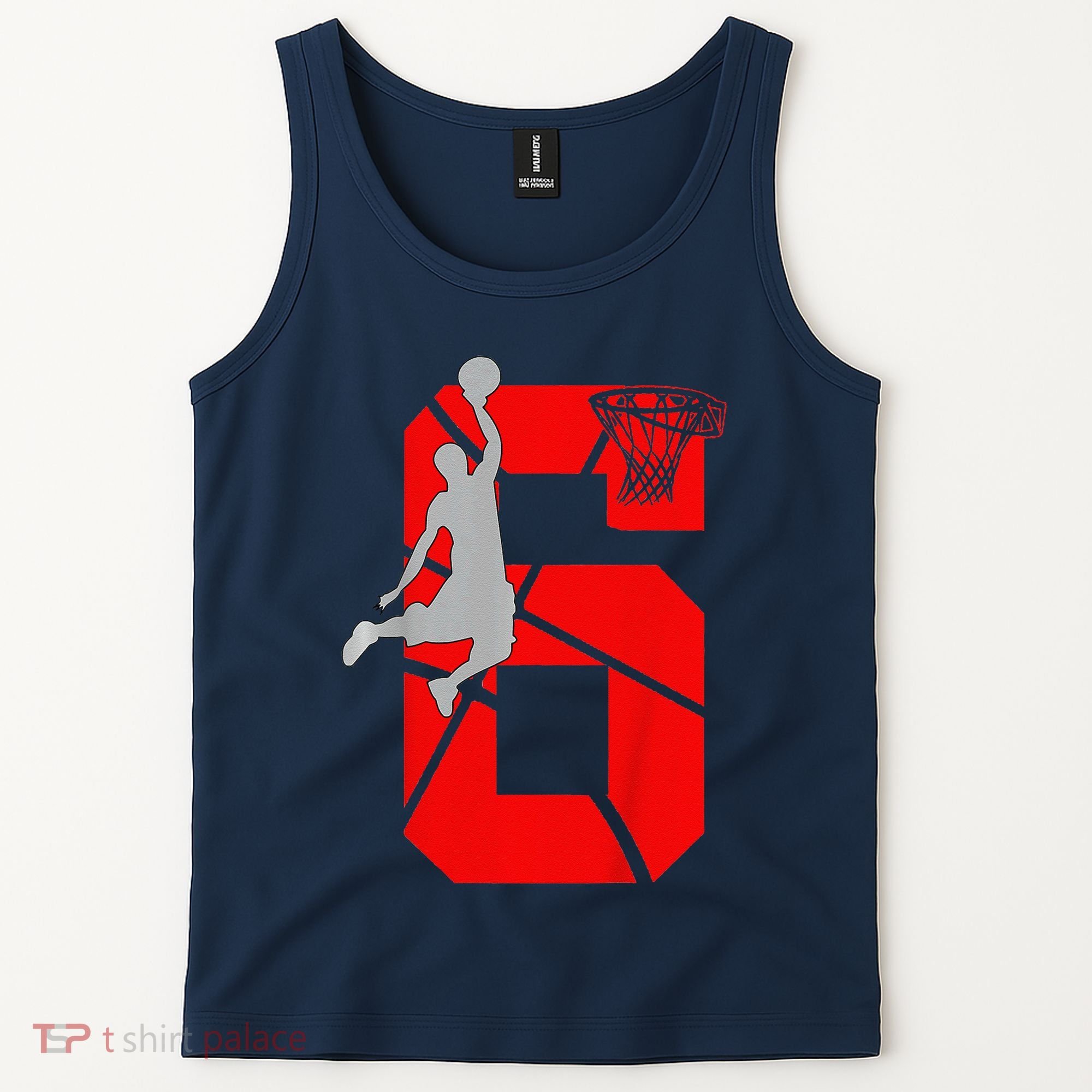 6 Year Old 6th Basketball Birthday Partytheme Tank Top