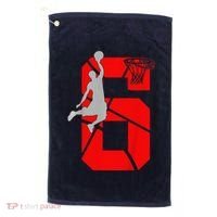 6 Year Old 6th Basketball Birthday Partytheme Golf Towel thumb 0