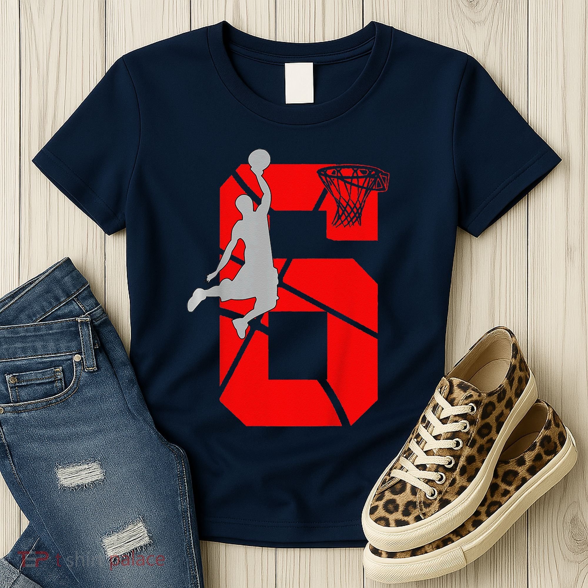 6 Year Old 6th Basketball Birthday Partytheme Women's T-Shirt