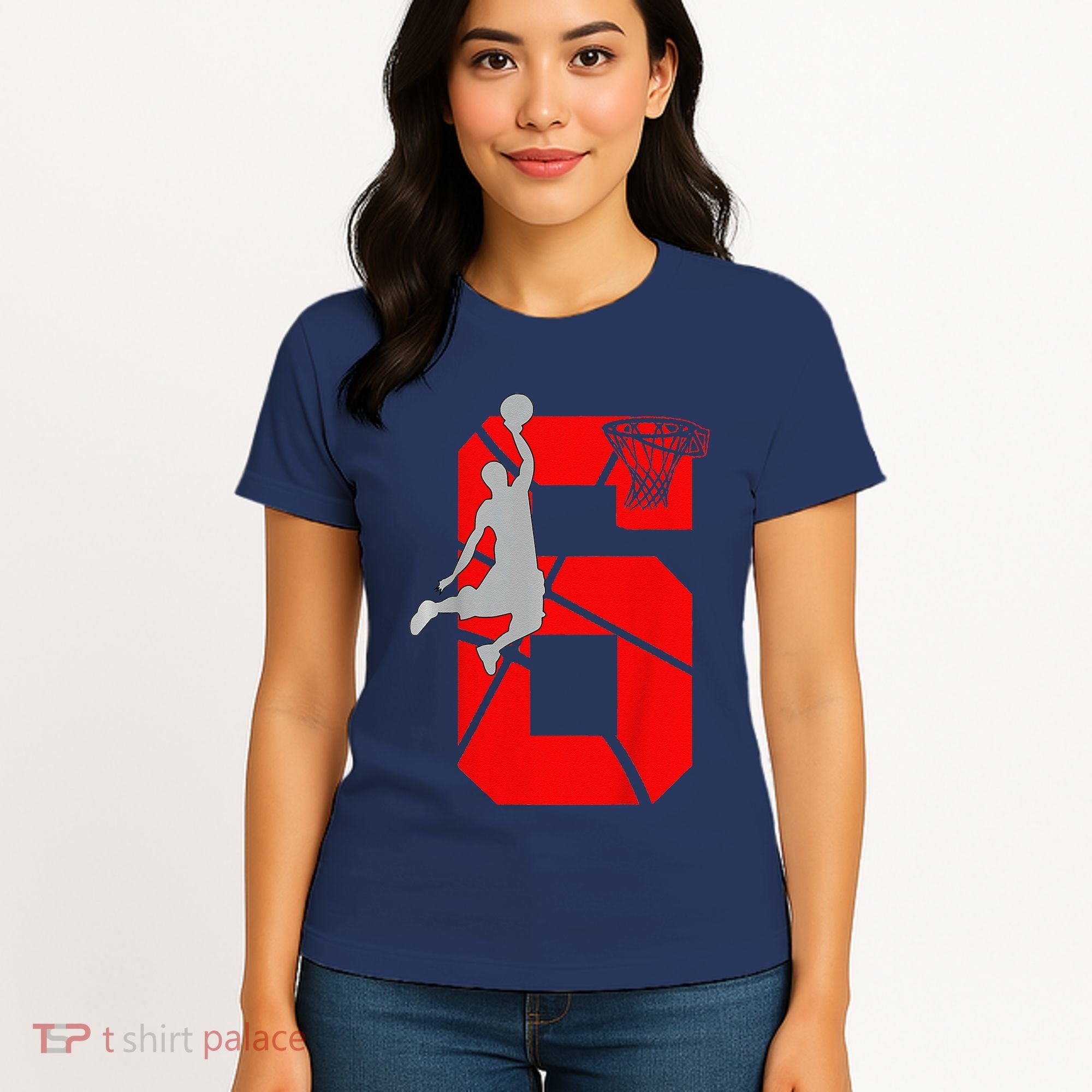 6 Year Old 6th Basketball Birthday Partytheme Women's T-Shirt