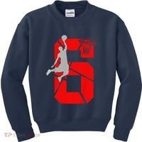 6 Year Old 6th Basketball Birthday Partytheme Kids Sweatshirt thumb 0