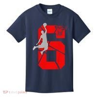 6 Year Old 6th Basketball Birthday Partytheme Kids T-Shirt thumb 0