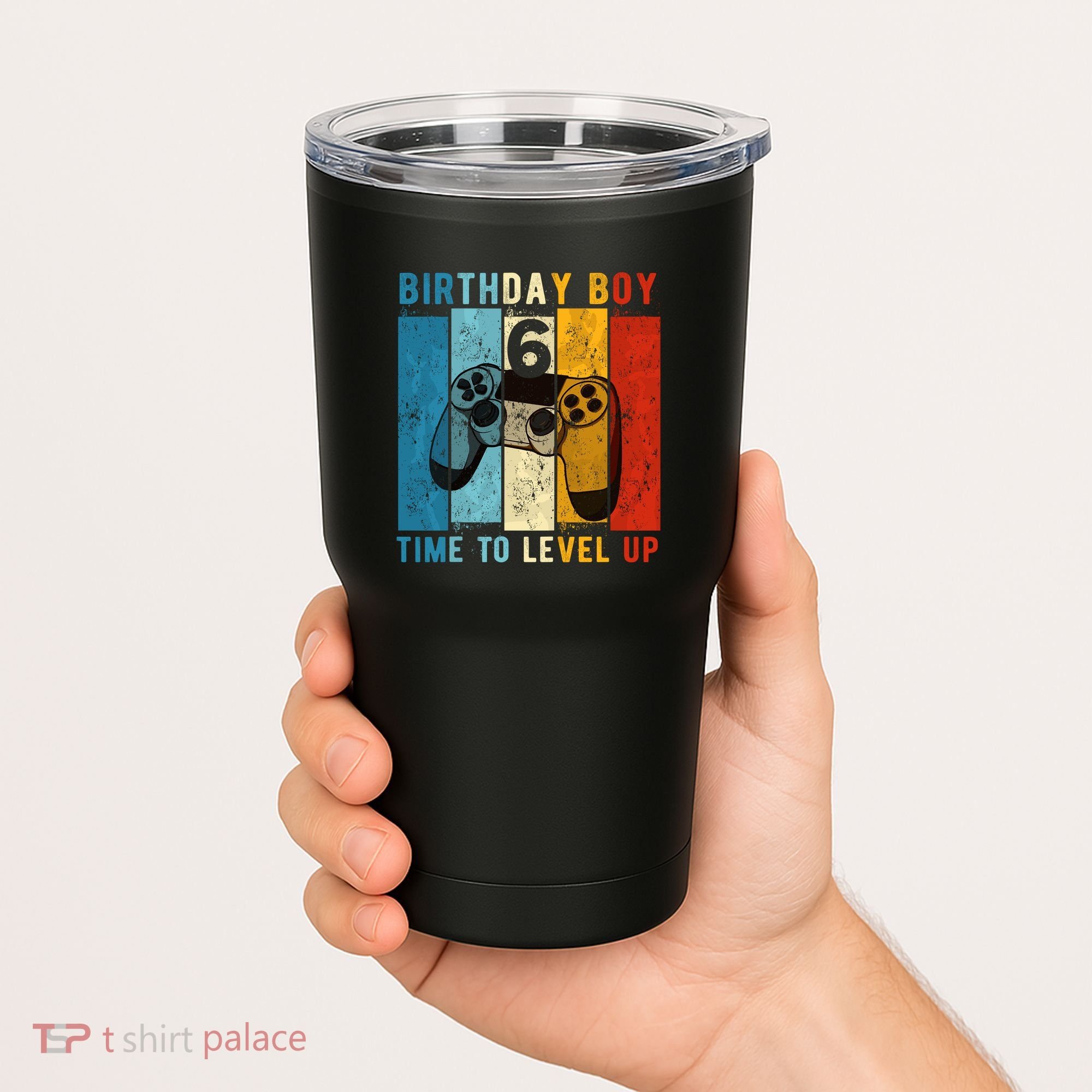 6 Year Old Birthday Boy 6 Time To Level Up 6th Birthday Boy Tumbler
